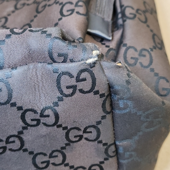 GUCC INylon Monogram Extra Large Satchel Dark Brown - Picture 15 of 16